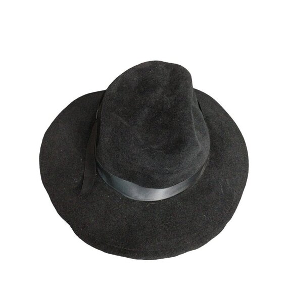 Vintage Womens Fedoria Hat United Hatters Cap Millinery Works Classic Ribbon Tri - Picture 4 of 10